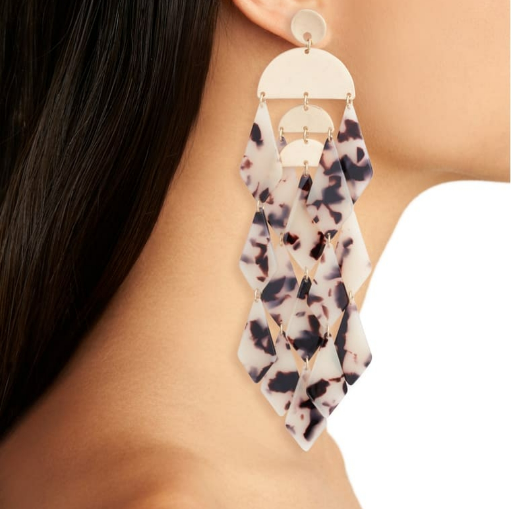 Stella Ruby Merengue Resin Drop Earrings 25$